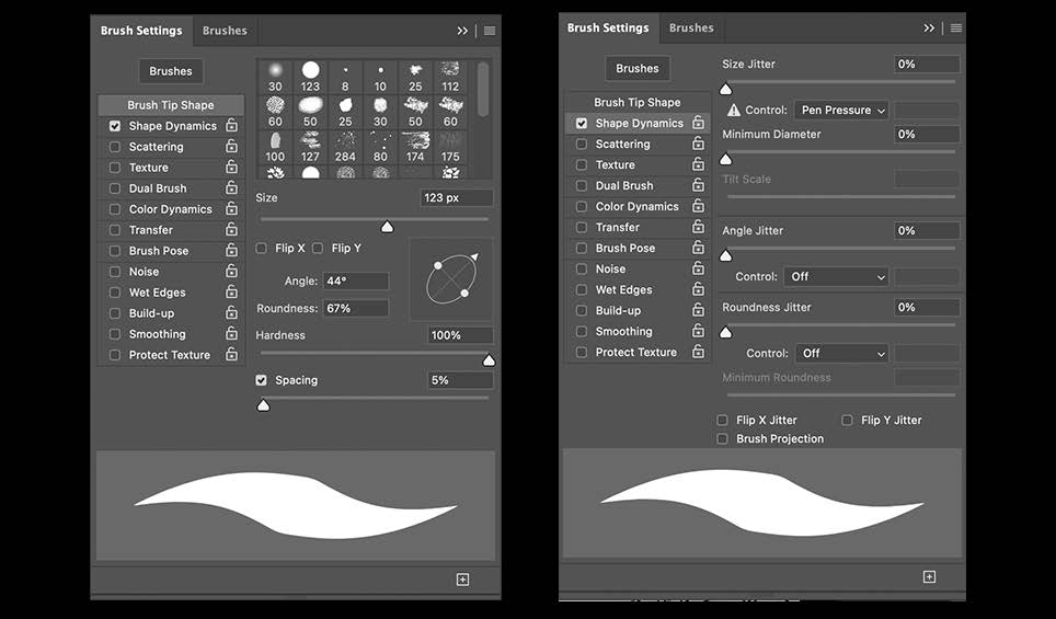 Comic Book Cover Brush Settings